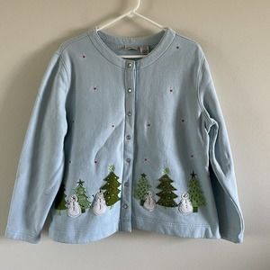 Vintage Classic Elements Snowman Christmas Sweater Sweatshirt Women’s Size Large